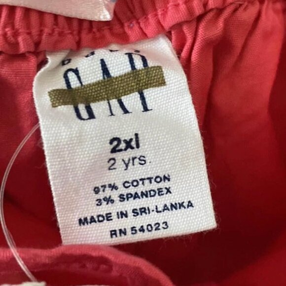 New Baby Girls Coral Capri pants appliqué hem size 2 years 2T super cute - Picture 2 of 2